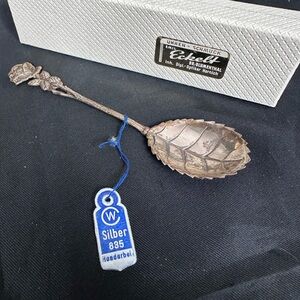 Vintage 835 Silver Hildesheimer Rose Sugar Spoon - Christoph Widmann Germany